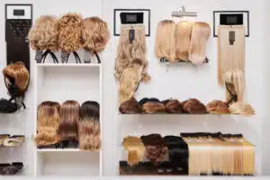 Womens wigs and hair toppers showcase area